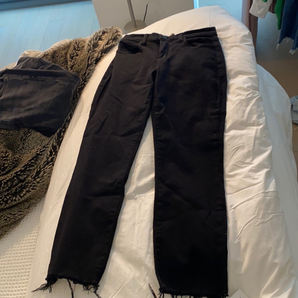 L’agence black straight leg jeans